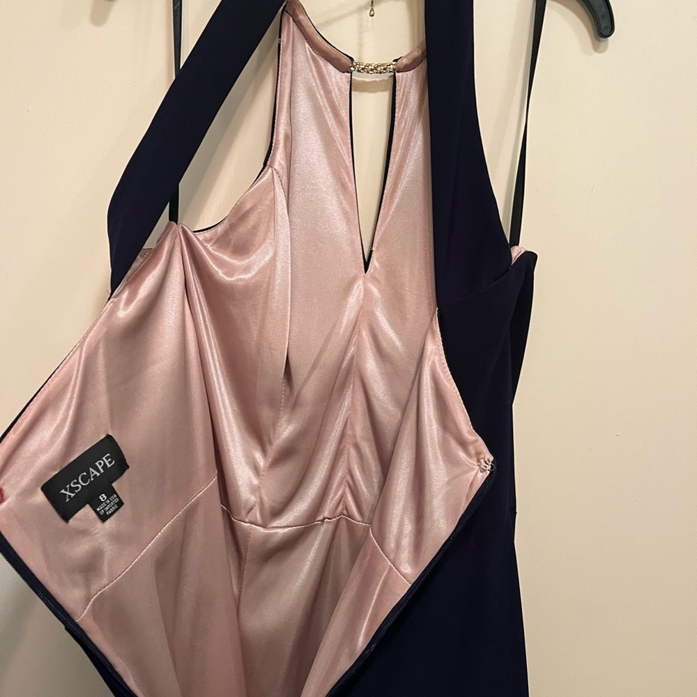 XSCAPE Sz8 navy blue dress. Won’t find dress any cheaper one. Perfect condition - Picture 7 of 8